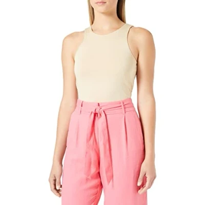 Abbildung von VERO MODA Damen Vmcarmen Hr Straight Pant Noos Top, Mock Orange, L EU