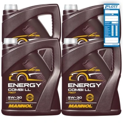 Abbildung von MANNOL 4X 5 Liter MOTORÖL Energy Combi LL 5W 30 MN7907 ÖL