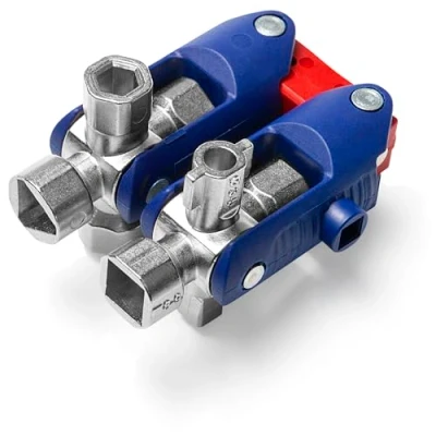 Abbildung von KNIPEX Universalschlüssel JointKey Quadro für gängige Absperrsysteme 63 mm 00 11 06 V04