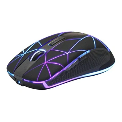 Abbildung von Kabellose Maus, LED, 7 Farben, 1600 dpi, wiederaufladbar, mit 5 Tasten, kompatibel PC, Laptop, Android Box, Smart TV, RM200