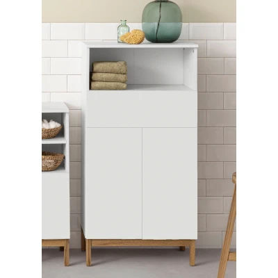 Abbildung von andas Midischrank &quot;Stian&quot;, mit 2 Einlegeböden hinter den Türenpaar, Breite 60 cm, Höhe 120,5 cm