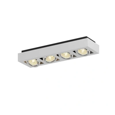 Abbildung von Deckenstrahler Ronka, 65 cm, 4 flammig, weiß, Metall, GU10