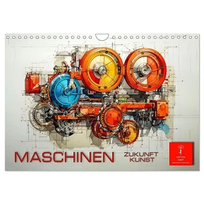 Abbildung von Maschinen Zukunft Kunst (Wandkalender 2025 DIN A4 quer), CALVENDO Monatskalender