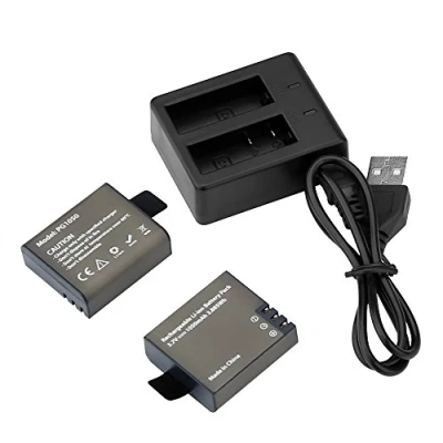 Abbildung von AKASO 2x1050mAh Akku mit USB Dual Charger für EK7000/EK7000 Pro/Brave 4