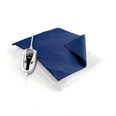 Abbildung von Ufesa Flexy Heat N Elektrisches Wärmekissen, 38 x 27 cm, 100 W, 4 Temperaturstufen, Timer, automatische Abschaltung, blaue Textilhülle