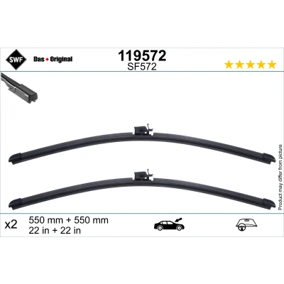 Abbildung von Scheibenwischer Swf 119572 550, 550mm vorne mit Spoiler für Linkslenker MERCEDES BENZ: GLC SUV, C Klasse T modell, Limousine