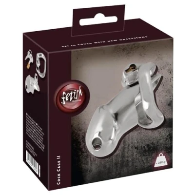 Abbildung von Peniskäfig „Chastity Cage Short“ aus Edelstahl, 289 g schwer