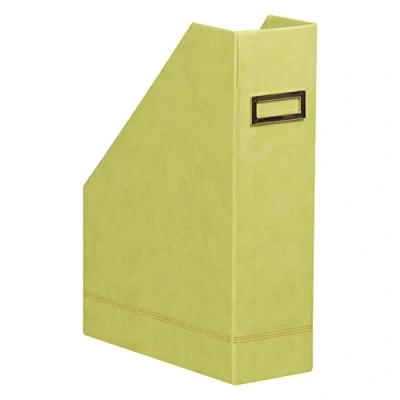 Abbildung von Rhodia 318836C Stehsammler (10 x 25 31 cm, Etikettenhalter, Kunstleder, elegant und praktisch, ideal für Ihr Büro)1 Stück, anisgrün