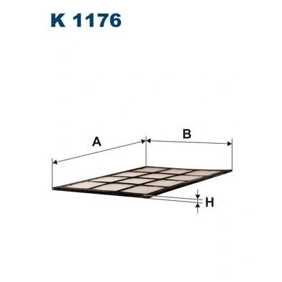 Abbildung von FILTRON K 1176 Innenraumfilter Partikelfilter 240 170 3,5 FIAT: Siena