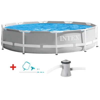 Abbildung von Intex Rundpool &quot;&quot;Framepool&quot; 305x76 cm&quot;, (Set), inkl. hochwertigem Pool Reinigungsset