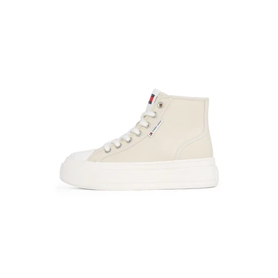 Abbildung von Tommy Jeans TJW FOXING FLATFORM Sneaker High Plateausneaker, Freizeitschuh, Schnürboots, Top mit Kontrastnähten
