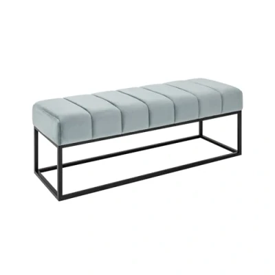 Abbildung von riess ambiente Sitzbank PETIT BEAUTÉ 110cm mint / schwarz · Flurbank mit Samt Bezug (Einzelartikel, 1 St), Wohnzimmer Metall Schlafzimmer Sitzkomfort Modern Design