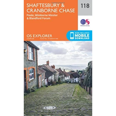Abbildung von Shaftesbury, Cranbourne Chase, Poole, Wimbourne Minster and Blandford (OS Explorer Map, Band 118)