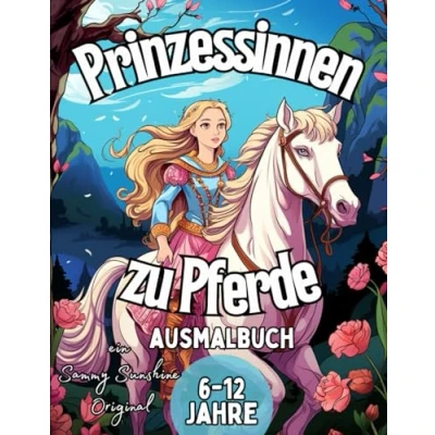 Abbildung von Prinzessinnen zu Pferde Ausmalbuch: ein Malbuch von und Pferden