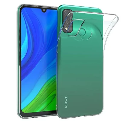 Abbildung von EAZY CASE Hülle kompatibel mit Huawei P Smart (2020) Schutzhülle Silikon, Ultra dünn, Slimcover, Handyhülle, Silikonhülle, Backcover, Durchsichtig, Klar Transparent