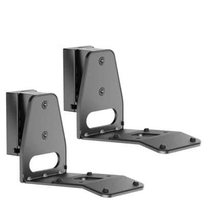 Abbildung von Sat Fox Wandhalter passend für SONOS Era300 Wandhalterung 2er Set, Neigbar, Schwenkbar, Platzsparend, Perfekt einstellbar mit Kabelmanagement (Schwarz)