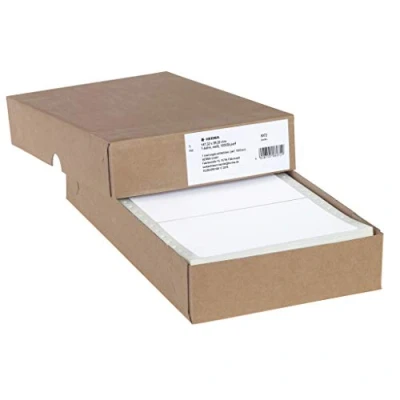 Abbildung von HERMA 8072 Computeretiketten endlos perforiert, 147,32 x 99,2 mm, 1 bahnig, 1000 Stück, selbstklebend, Endlosetiketten Aufkleber mit Führungslochrand, matt, blanko Papier Computer Etiketten, weiß
