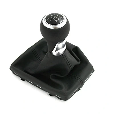 Abbildung von Original Audi A4 A5 (B9) S Line Schalthebelknopf Leder Schaltknauf schwarz 6 Gang Schaltgetriebe