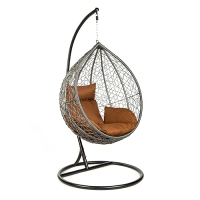 Abbildung von riess ambiente Hängesessel LOFT anthrazit (Einzelartikel, 1 St), Outdoor · Garten Hängestuhl Gestell &amp; Kissen Terrasse Balkon