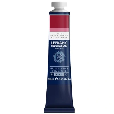 Abbildung von Lefranc Bourgeois 301818 Feine Ölfarbe in hervorragender Qualität,lichtecht mit gleichmäßige Konsistenz, 200ml Tube, ideal für Keilrahmen, Leinwand, Malkarton Karmin