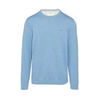 Abbildung von s.Oliver Logostickerei Strickpullover, Herren, Größe: XXL, Himmelblau