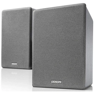 Abbildung von Denon SCN10 Lautsprecher, Zwei Wege HiFi Lautsprecher für TV Soundsystem, 2 x 65 W, kompatibel mit Empfängern und Verstärkern, elegantes Design, Grau