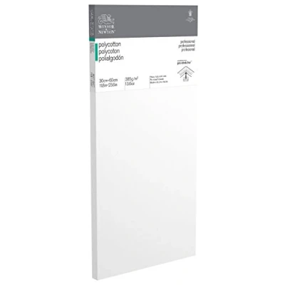 Abbildung von Winsor &amp; Newton 6206016 Professional Keilrahmen aus Baumwollmischgewebe, 385 g/m², 3 fach grundiert, mittlere Körnung, ideal für die Ölfarben und Acrylfarben 30x60cm