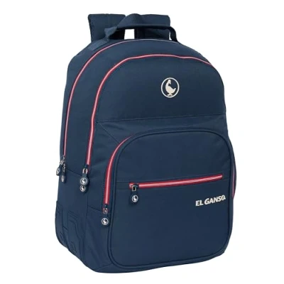Abbildung von Safta El GANSO CLASSIC Schulrucksack, anpassbar an Kinderwagen, ideal für Kinder verschiedener Altersgruppen, bequem und vielseitig, Qualität Widerstandsfähigkeit, 32 x 14 43 cm, Marineblau,