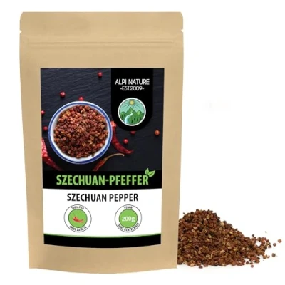 Abbildung von Szechuan Pfeffer ganz (200g), Szechuanpfeffer 100% natürlich, Pfefferkörner grün ohne Zusätze, Timut vegan