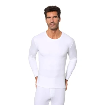 Abbildung von Abanderado Herren Thermofaser für den Winter Baselayer Shirt, weiß, L