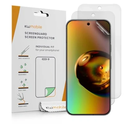 Abbildung von kwmobile 3X Folie matt kompatibel mit Google Pixel 9 Pro Displayschutzfolie Schutzfolie Displayschutz Displayfolie entspiegelt