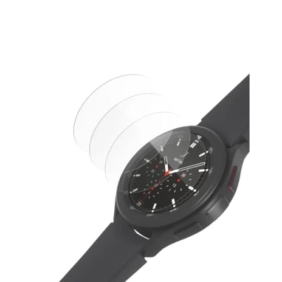 Abbildung von Sinoacc 4 Stück Schutzglas Für Galaxy watch classic 42mm Panzerglas, HD Anti Fog Gehärtetes Glas Schutzfolie Samsung Displayschutz Zubehör Screen Protector