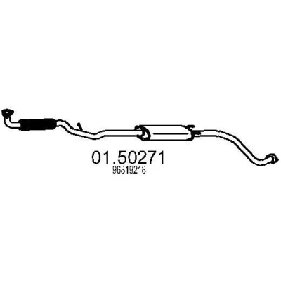 Abbildung von MTS 01.50271 Mittelschalldämpfer 2550 CHEVROLET: Spark