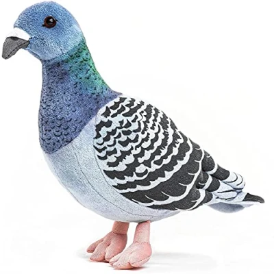 Abbildung von Uni Toys Kuscheltier Taube blau 20 cm (Höhe) Plüsch Vogel Plüschtier, zu 100 % recyceltes Füllmaterial