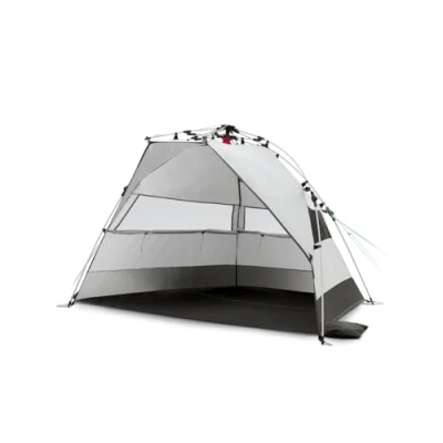 Abbildung von Strandmuschel Quick Bay Sandgrey Schnellaufbau UV80+