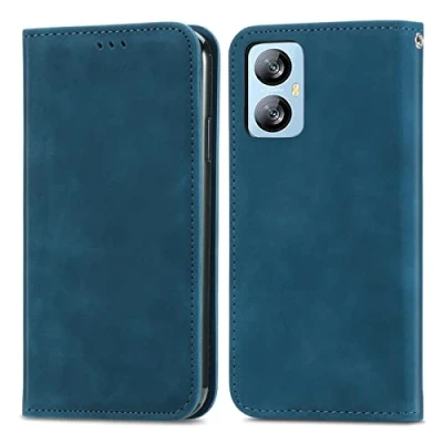 Abbildung von Hülle Kompatibel with Blackview A52，Blackview A52 Pro PU Leder Wallet Ständer Case, Lederhülle [Stand Function] [Card Slots] Handyhülle für Blau