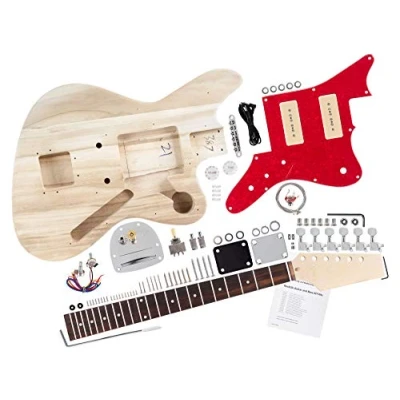 Abbildung von Rocktile DIY JAG Bausatz E Gitarre &quot;Do it yourself&quot; Style Korpus: Paulownia Hals: Ahorn geschraubt Griffbrett: Blackwood