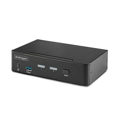 Abbildung von StarTech.com 2 PORT 8K KVM Switch DisplayPort 1.4, 60Hz / 4K 144Hz, DP 2x USB 3.0 Ports, 4x 2.0 HID Umschalter, Taste &amp; Hotkey, MST (D86A2 KVM)