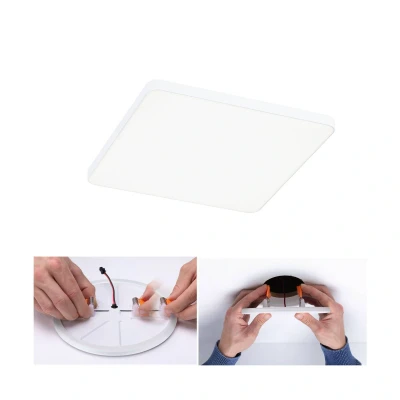 Abbildung von Paulmann 79954 LED Panel Einbaupanel Veluna VariFit Edge 160x160mm eckig dimmbar Tageslichtweiß Weiß Kunststoff Deckenleuchte 4000 K