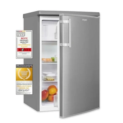Abbildung von exquisit Kühlschrank &quot;KS16 4 HE 040D&quot;, KS16 040D inoxlook, 85 cm hoch, 55 breit, 109 Liter Nutzinhalt, stufenlose Temperaturregelung, Sterne