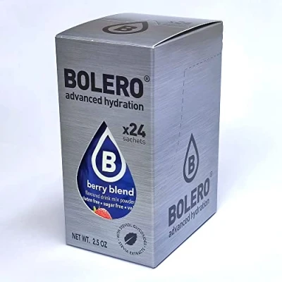 Abbildung von Bolero BERRY BLEND 24x3g Saftpulver ohne Zucker, gesüßt mit Stevia + Vitamin C geeignet für Kinder, Sportler und Diabetiker glutenfrei veganfreundlich der Geschmack gemischter Beeren