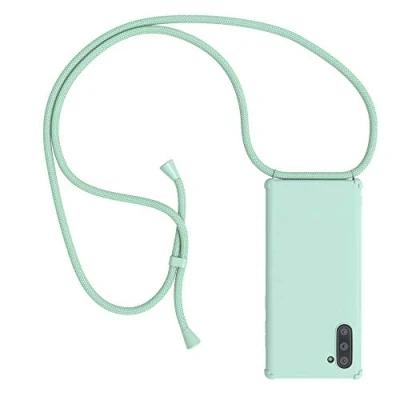 Abbildung von EAZY CASE Handykette kompatibel mit Samsung Galaxy Note 10 Handyhülle Umhängeband, Handykordel Schutzhülle, Silikonhülle, Hülle Band, Kette für Smartphone, Full Color Mintgrün, Grün