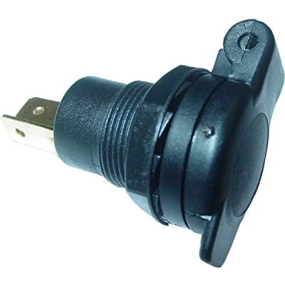 Abbildung von KZF Normsteckdose, Einbausteckdose, 12mm mit Klappe, 12V 16A, 24V 8A, D3CP