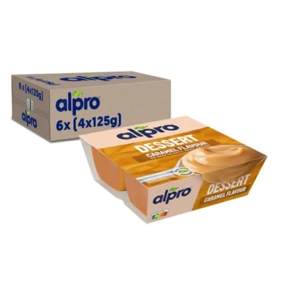Abbildung von Alpro Soja Dessert Cremig &amp; süß Karamell, vegan, laktosefrei, glutenfrei, UHT, 6x (4 x 125g), 6er Pack