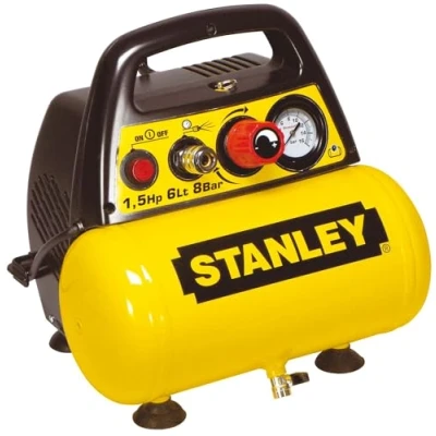 Abbildung von STANLEY 6L 1.5hp 8Bar 180l/min ölfreier Kompressor