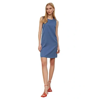 Abbildung von Trendyol Damen Basic Sleeveless Dress, Indigo, 42 EU