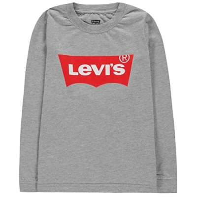 Abbildung von Levi&#039;s Batwing Screenprint Hoodie Kapuzenpullover für Kinder, Größe: 164, Grey heather