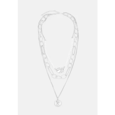 Abbildung von Urban Classics Ocean Layering Necklace Unisex Halskette silvercoloured, Herren, Größe: One Size, Silver coloured