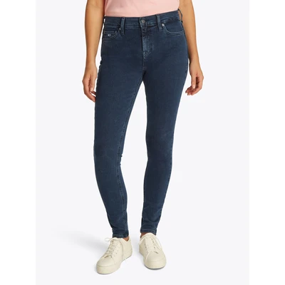 Abbildung von Tommy Jeans Skinny fit Nora Mid Rise mit Waschung, Logo Badge