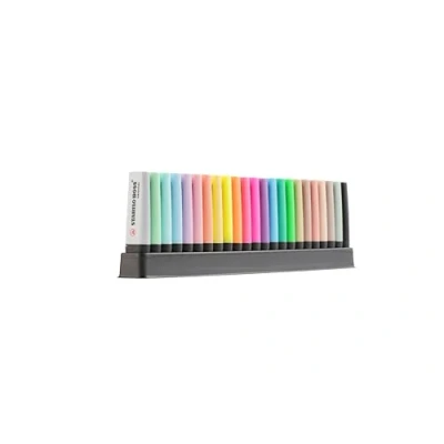 Abbildung von Textmarker STABILO BOSS ORIGINAL 23er Tischset 8x Neonfarben, Pastellfarben, 6x Naturfarben, 1x Marker schwarz